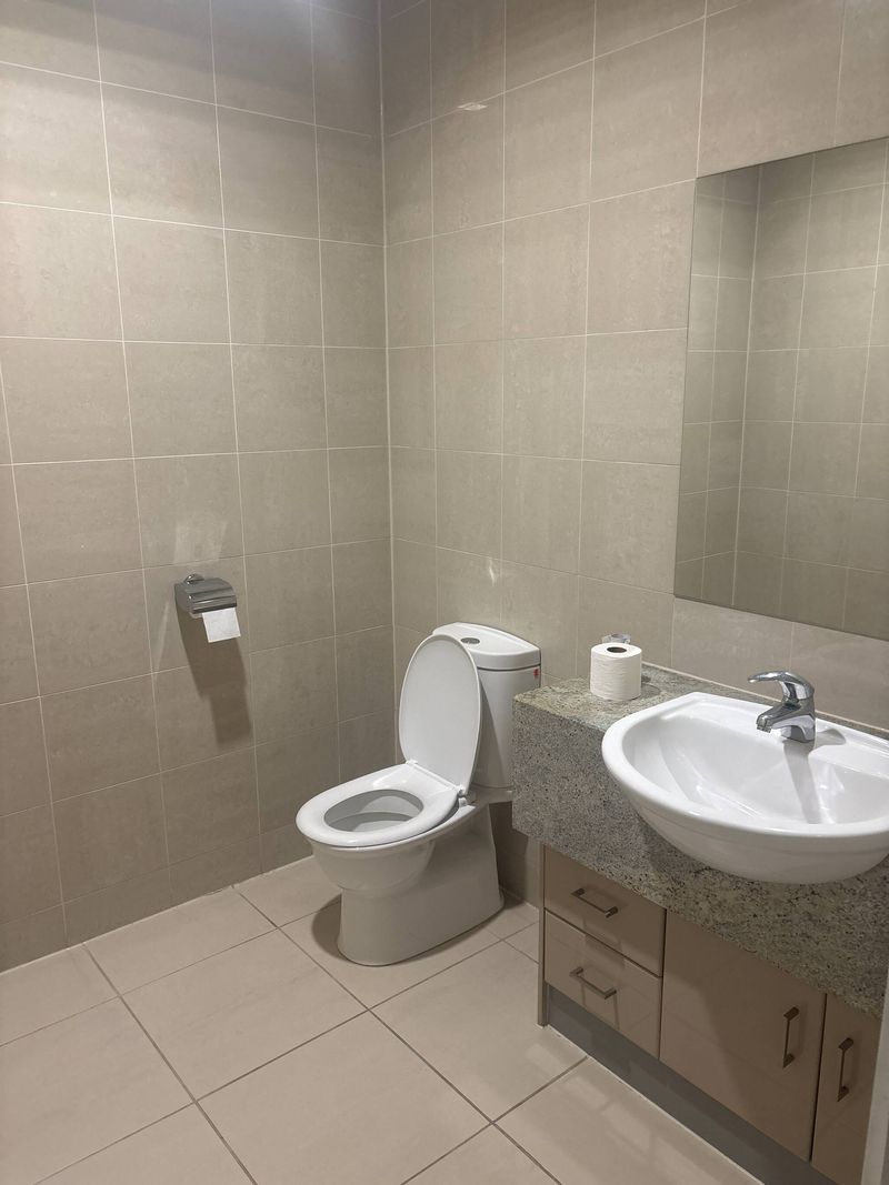 Convenient guest powder room